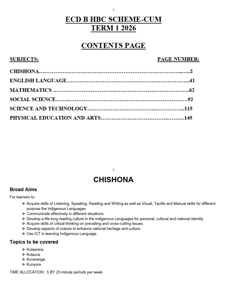 Detailed Ecd B HBC Scheme Cum t1 2026 | PDF | Learning | Knowledge