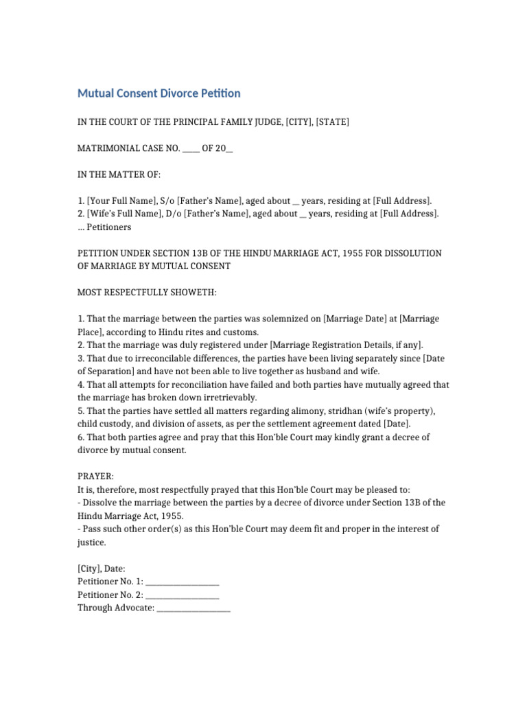 Divorce Separation Documents | PDF | Divorce | Marriage
