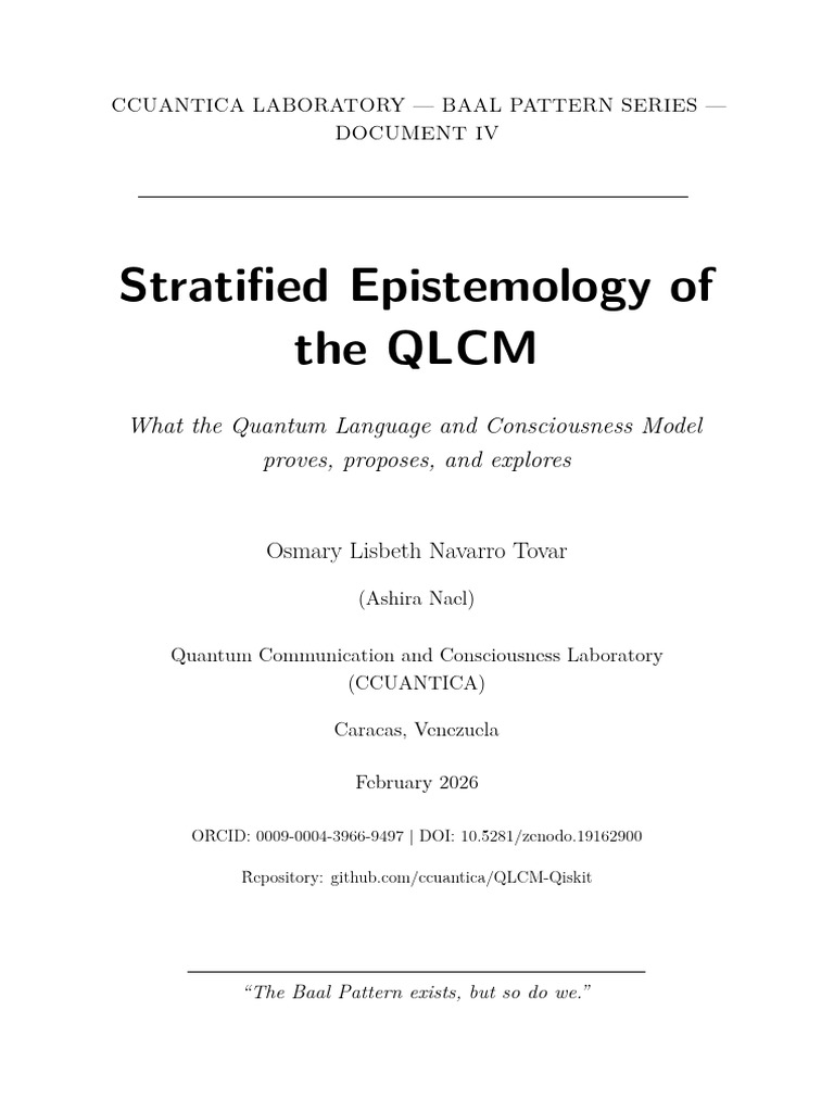 5. IV Stratified Epistemology QLCM | PDF | Cognition | Epistemology