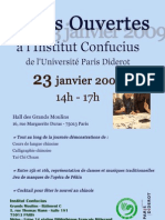 Portes Ouvertes Institut Confucius - 23 Janvier 2009
