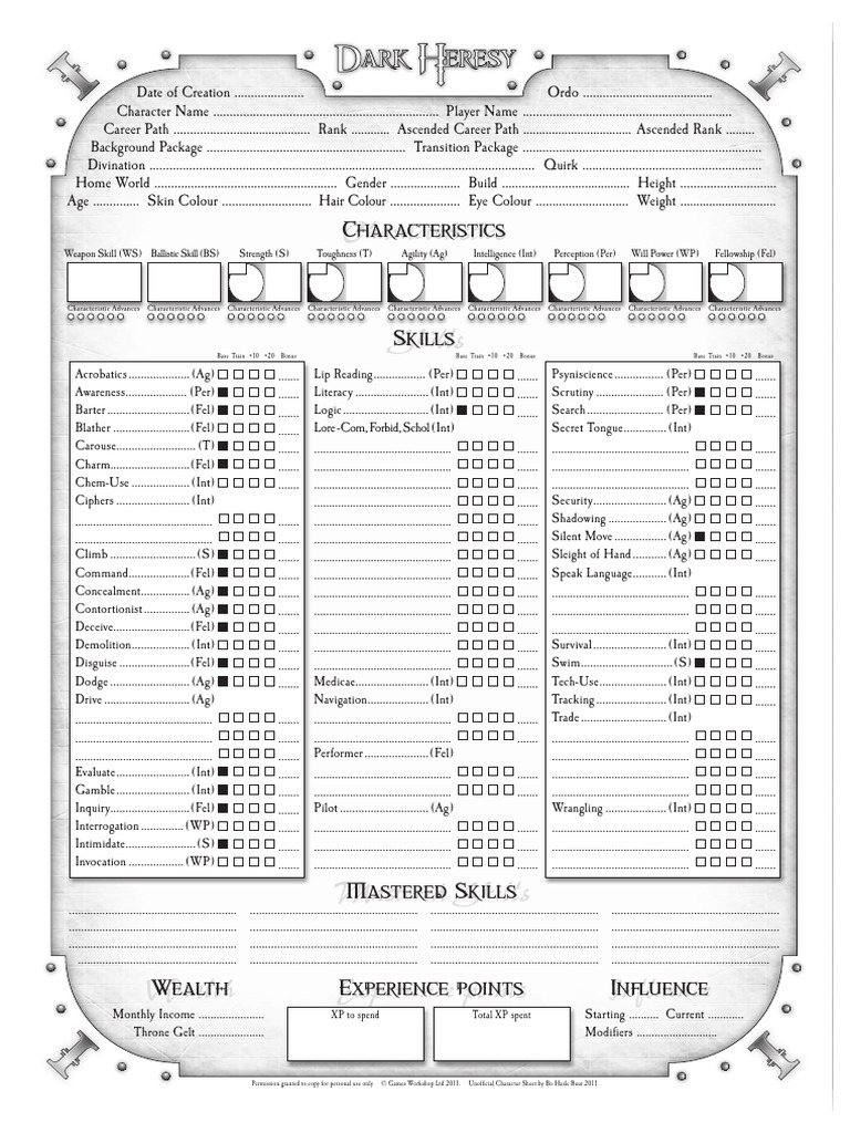 Character - Character Sheet | PDF