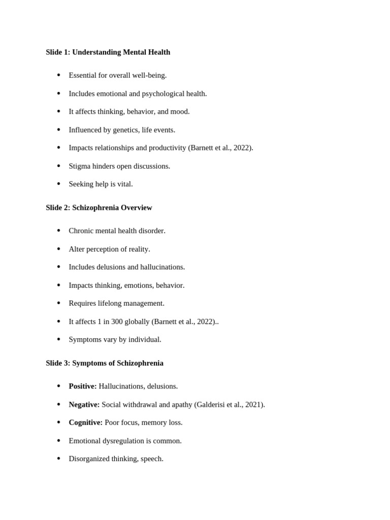 Schizophrenia and Mental Health | PDF | Schizophrenia | Delusion
