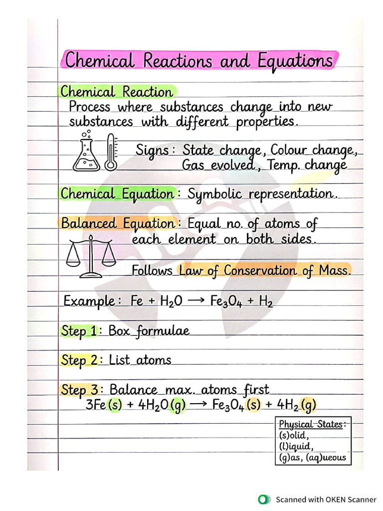 Chemical Reactions | PDF