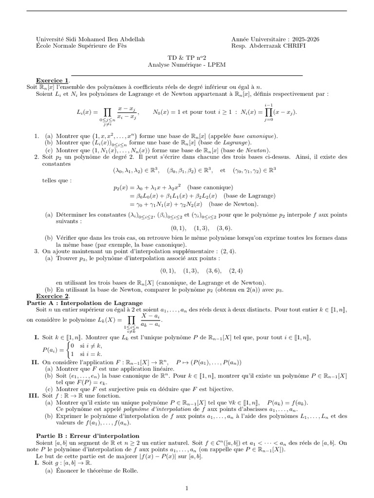 TD2 Analyse Num | PDF
