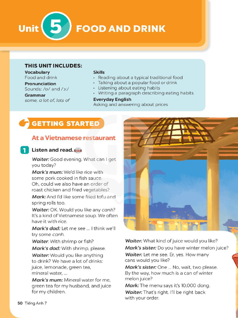 Unit 5. Food and drink | PDF