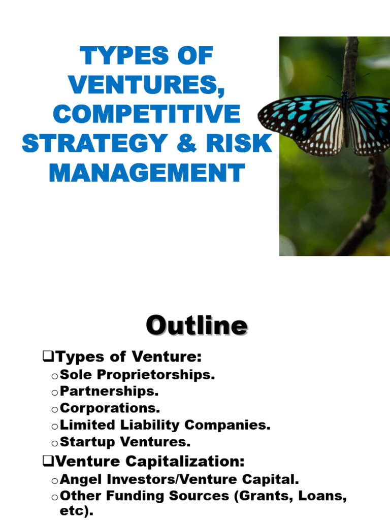 Lec #2 - Types of Ventures-Competitive Strategy Risk Management | PDF ...