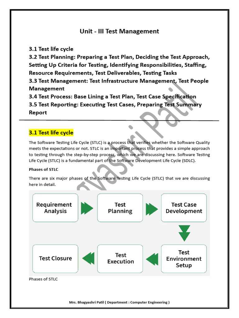 Unit 3-Test Management | PDF | Software Testing | Software