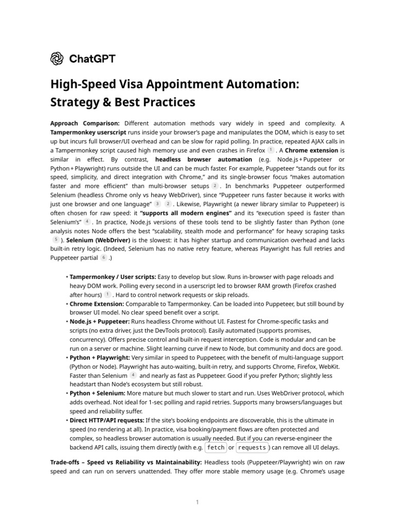 High-Speed Visa Appointment Automation - Strategy & Best Practices ...