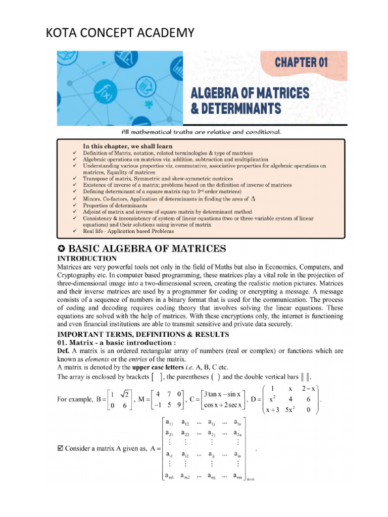 Matrices | PDF
