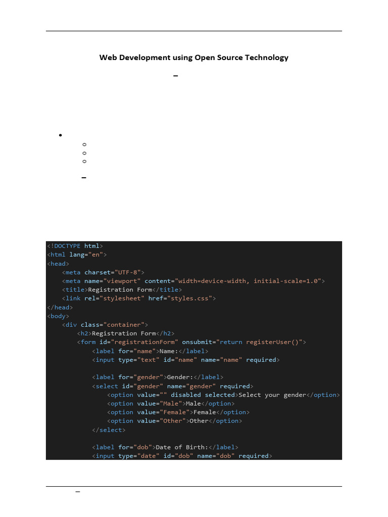 W2-TM1-Basics of HTML and Java Script | PDF | Java Script | Web Development