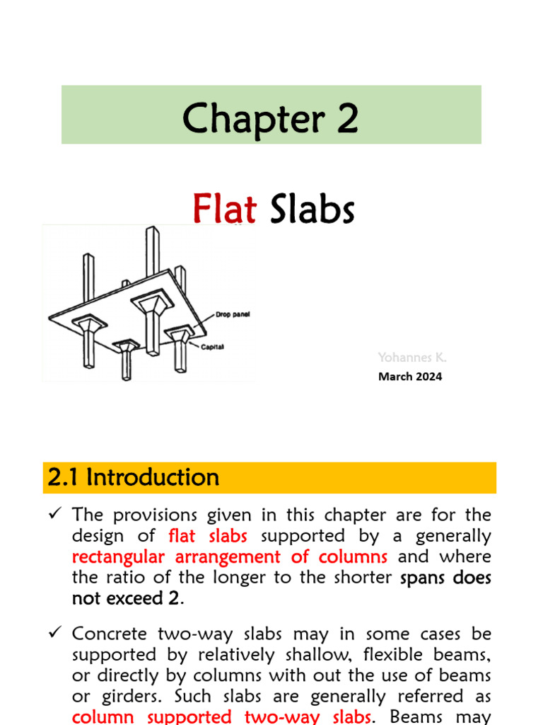 RC II_Chapter 2_Flat Slabs PPT | PDF | Beam (Structure) | Bending