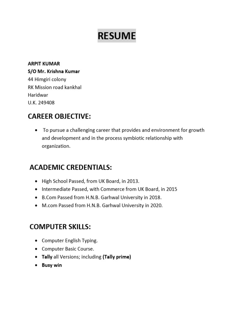 Arpit Recume Updated | PDF