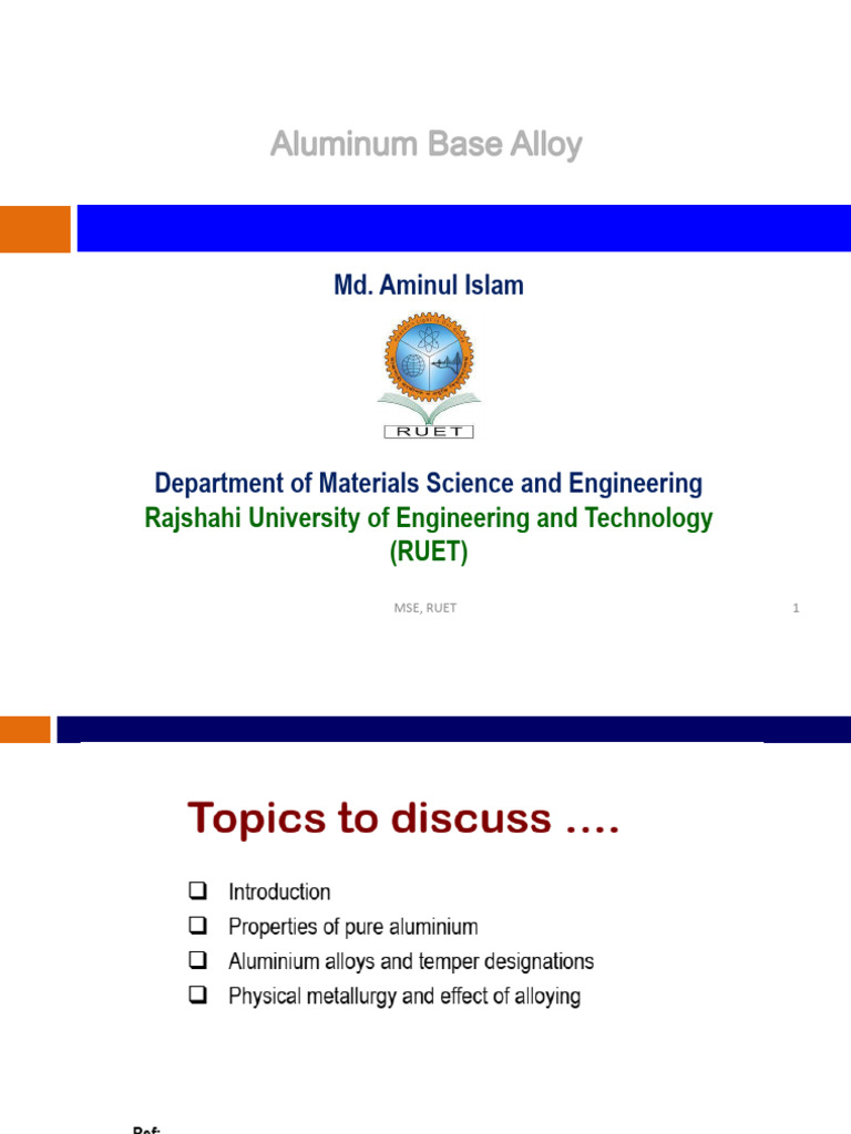 Lecture 3 Al Base Alloy | PDF | Alloy | Aluminium
