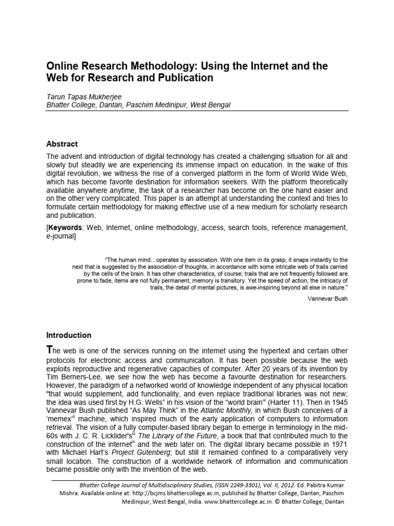 09 Online Research Methodology | PDF | World Wide Web | Internet & Web