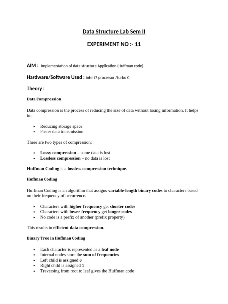 Experiment No 12 | PDF | Data Compression | Computer Programming