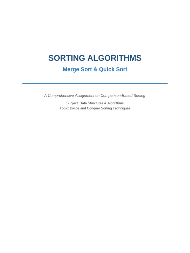 Sorting Assignment | PDF