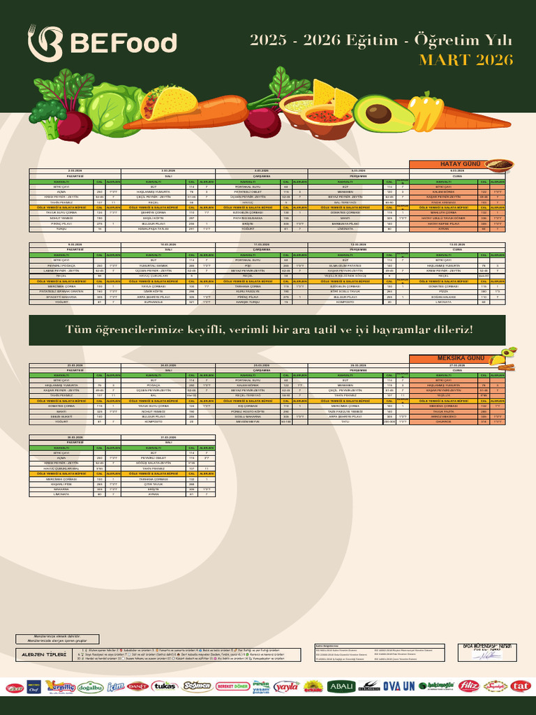 Be Food Mart Menu Ug Ur i Zmir Duyurufile1 69a6bd1add224 1772535066 | PDF