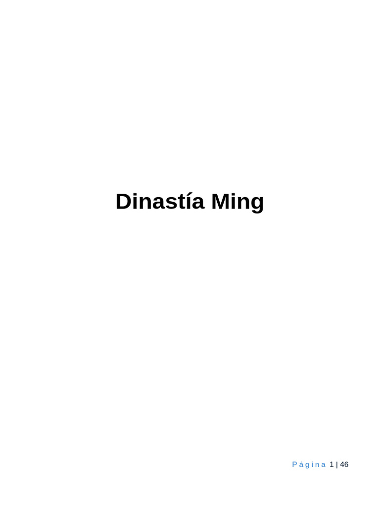 Dinastía Ming | PDF