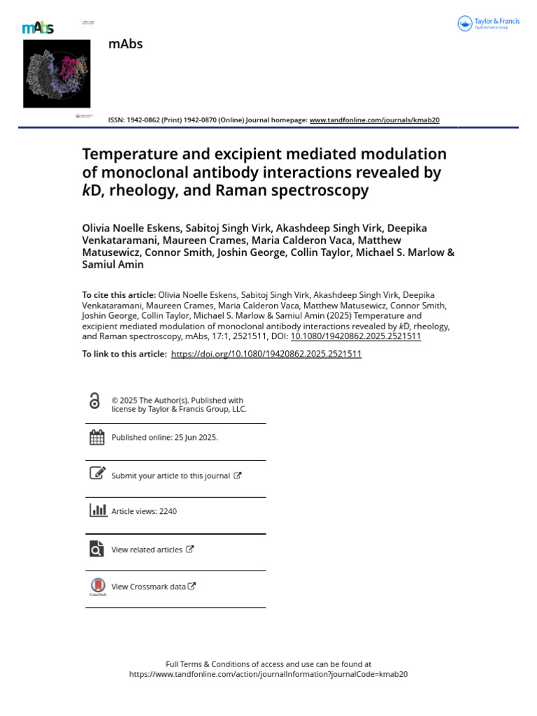 Temperature and excipient mediated modulation of monoclonal antibody ...