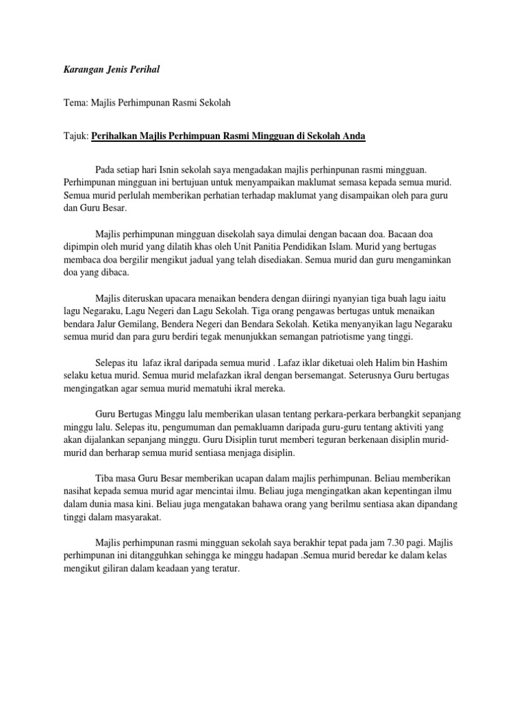 Karangan Jenis Perihal Pdf