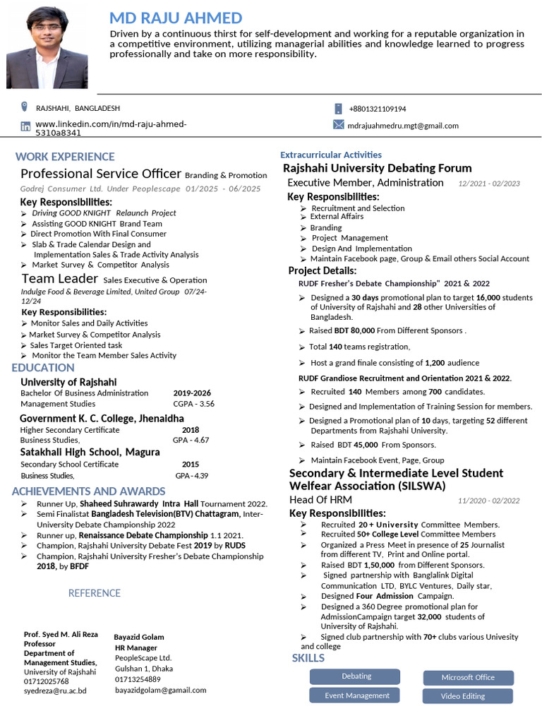 Resume of Md Raju Ahmed.ru | PDF