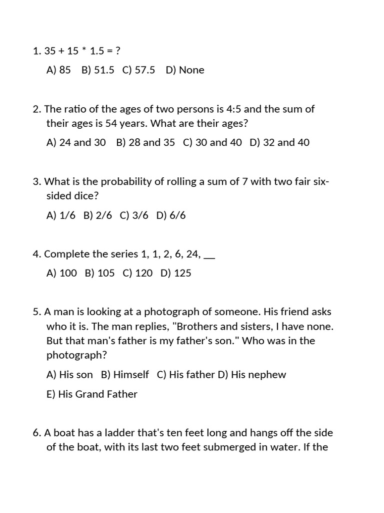 Practice Questions | PDF