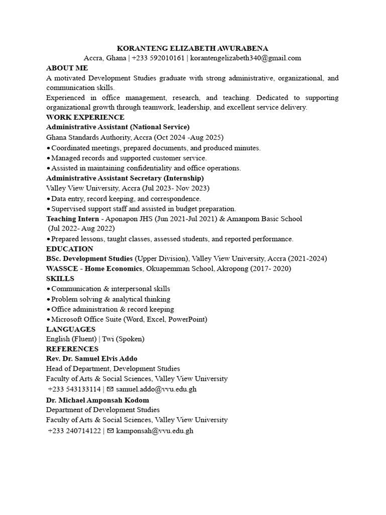 CV Elizabeth | PDF