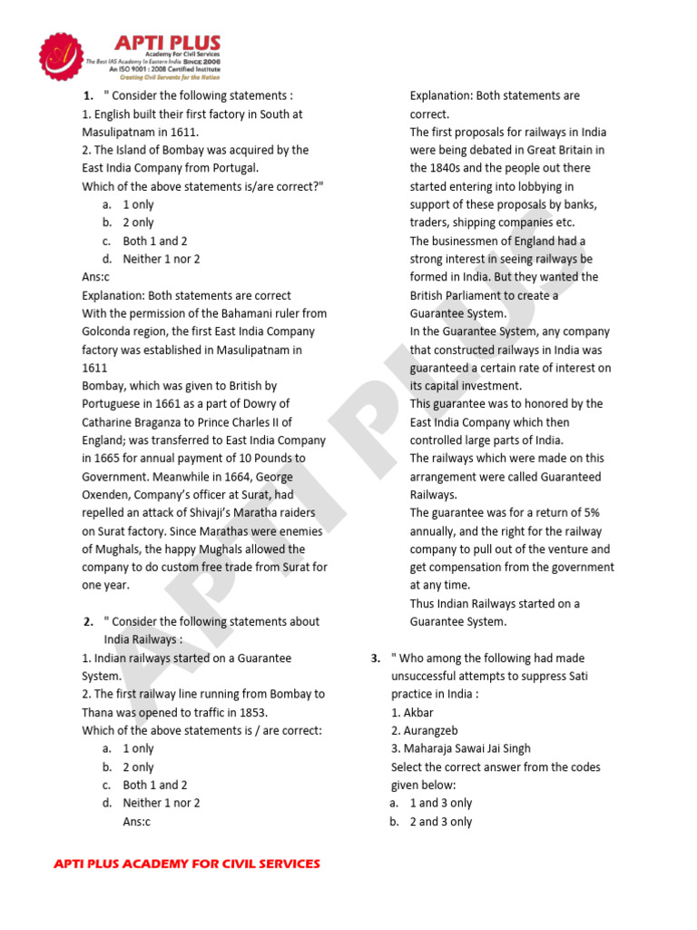 Prelims Test 26 (With Explanation) | PDF | Mughal Empire