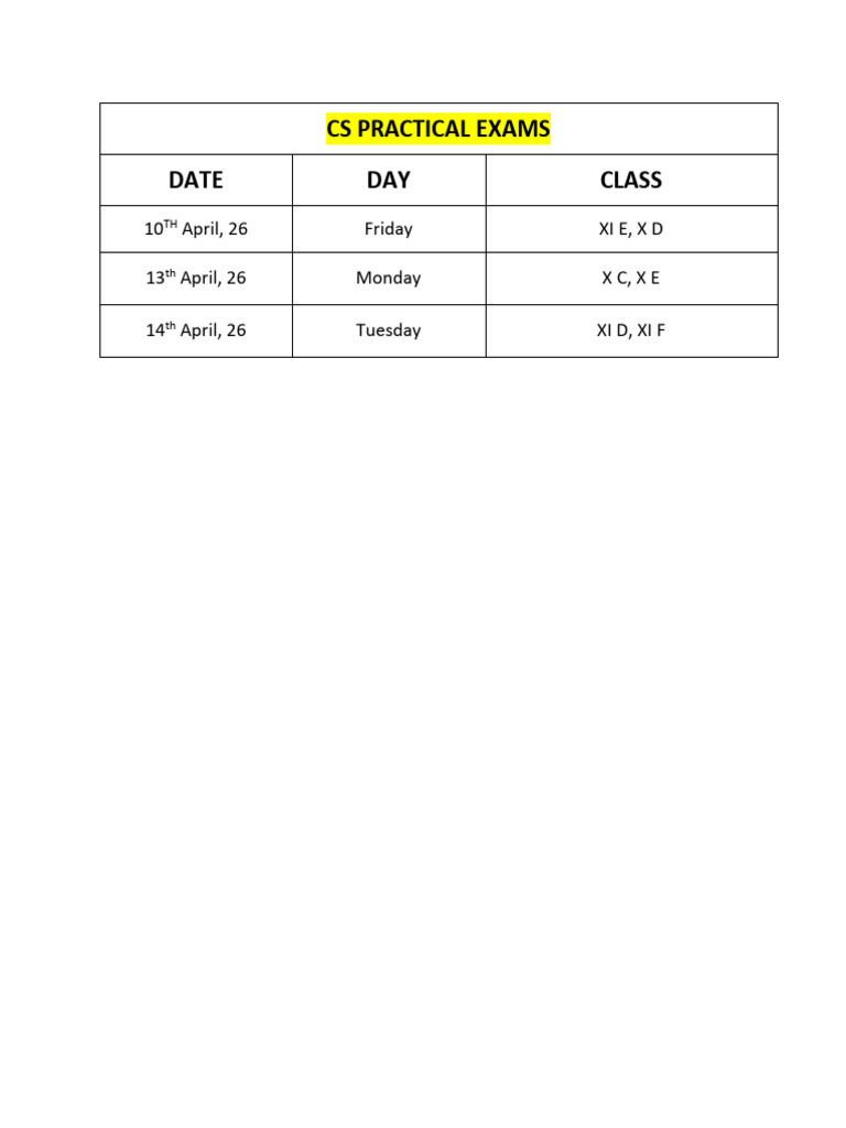 Cs Practical Exams | PDF