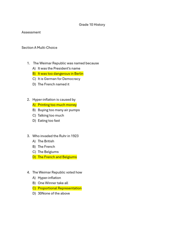 Grade 10 - History | PDF