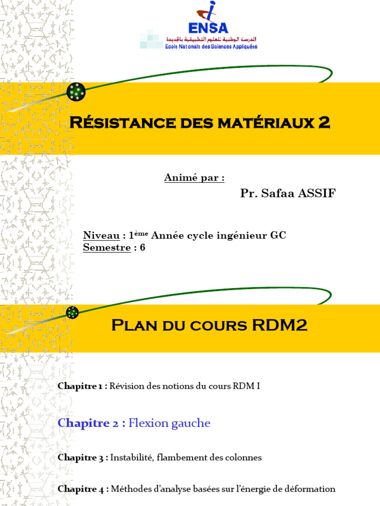 ASSIF_RDM2 Chapitre2 Flexion Gauche | PDF | Flexion (matériau ...