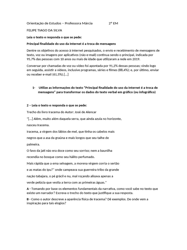 Avaliação de Língua Portuguesa 2 Ano 2 Bimestre | PDF