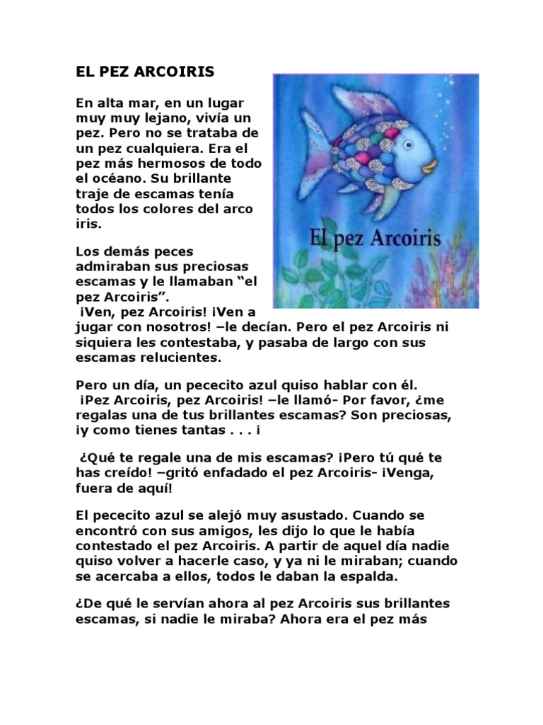 El Pez Arcoiris | PDF | Arco iris | Pescado