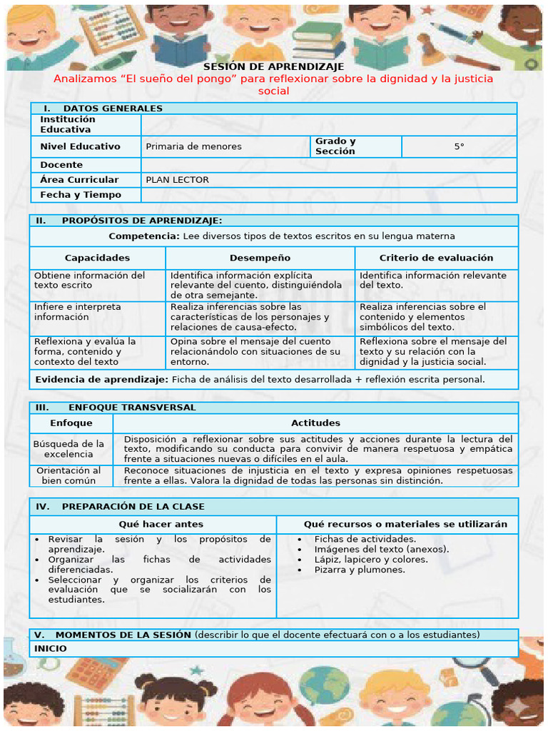 5° - PL - Analizamos ‘El sueño del pongo’ para reflexionar sobre la ...