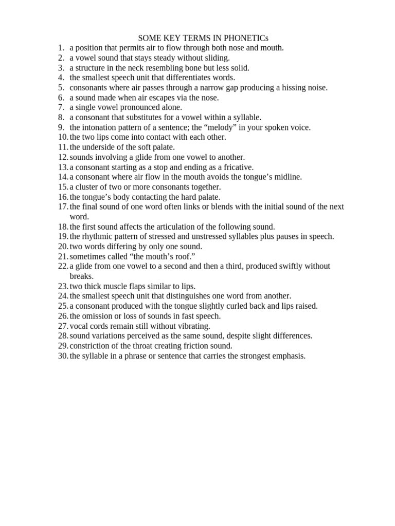 Keys Terms | PDF