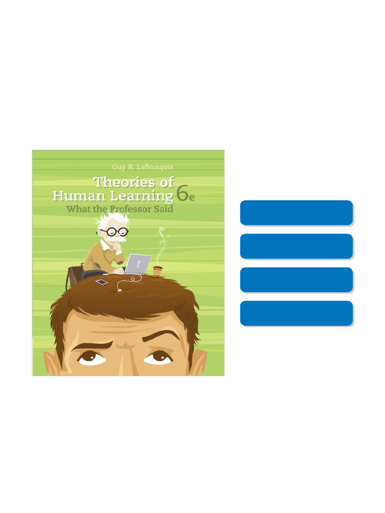 978-1111829742 Theories of Human Learning: What the Professor Said PSY ...