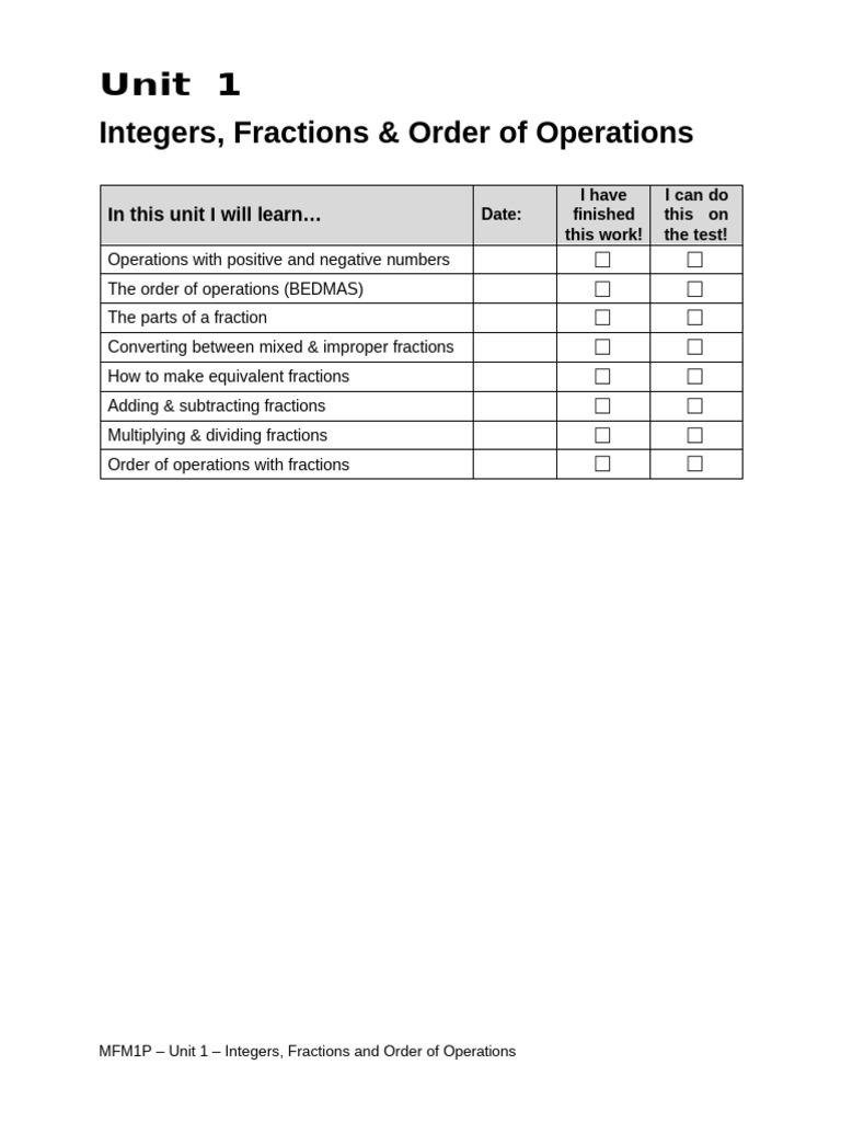 1.0_-_booklet_-_intergers___fractions | PDF | Multiplication | Discrete ...