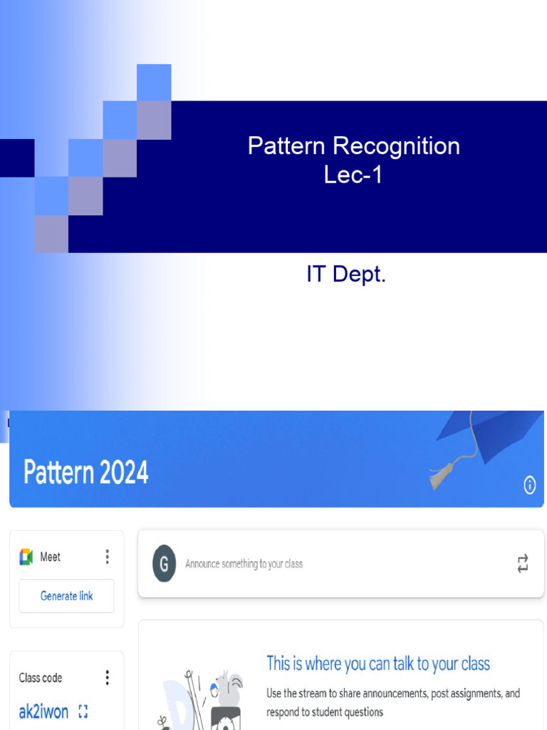 Lecture 1 | PDF | Pattern Recognition | Computer Vision