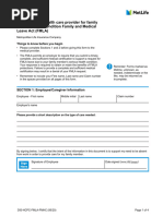 PFML Serious Health Condition Form | PDF | Sick Leave | Patient