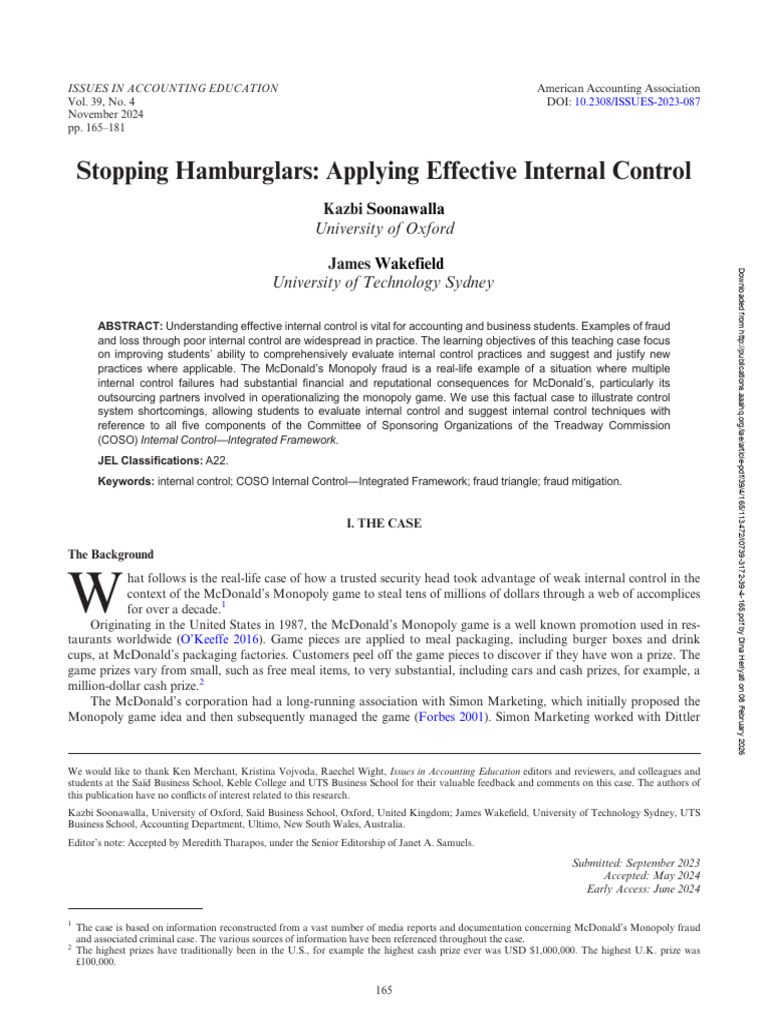 Stopping Hamburglars Applying Effective Internal Control | PDF | Business