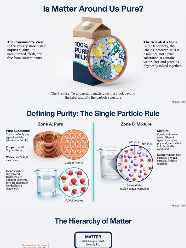 Matter Pure Substances and Mixtures | PDF
