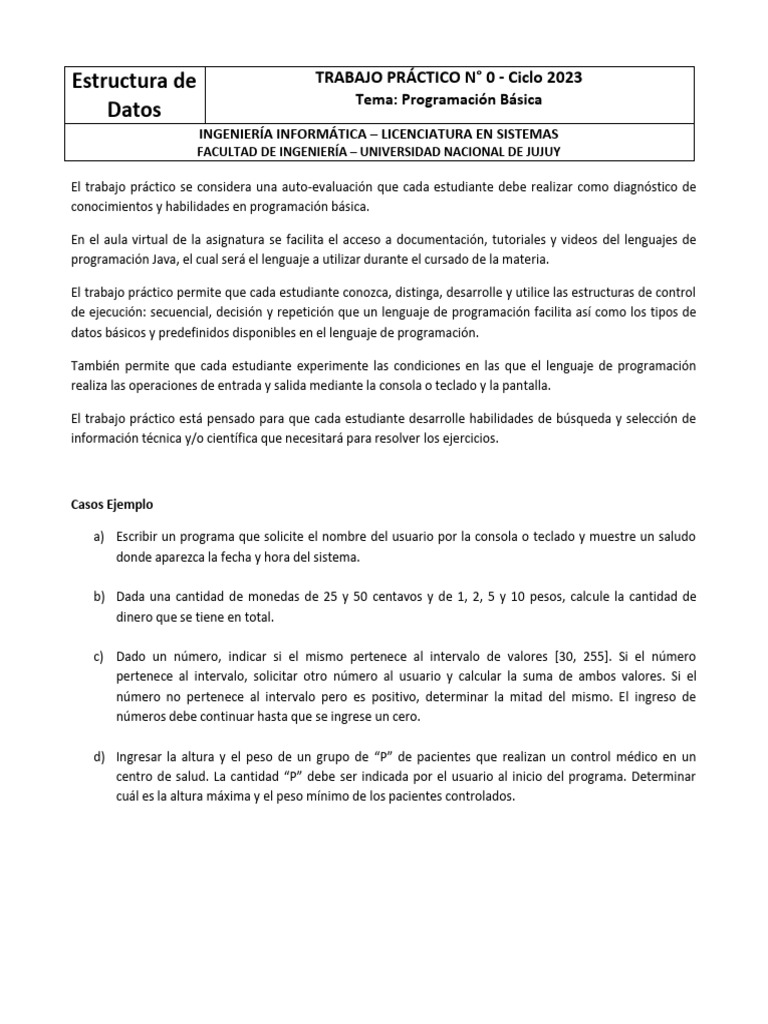 TP0-ED2023-2C | PDF | Algoritmos | Programación de computadoras