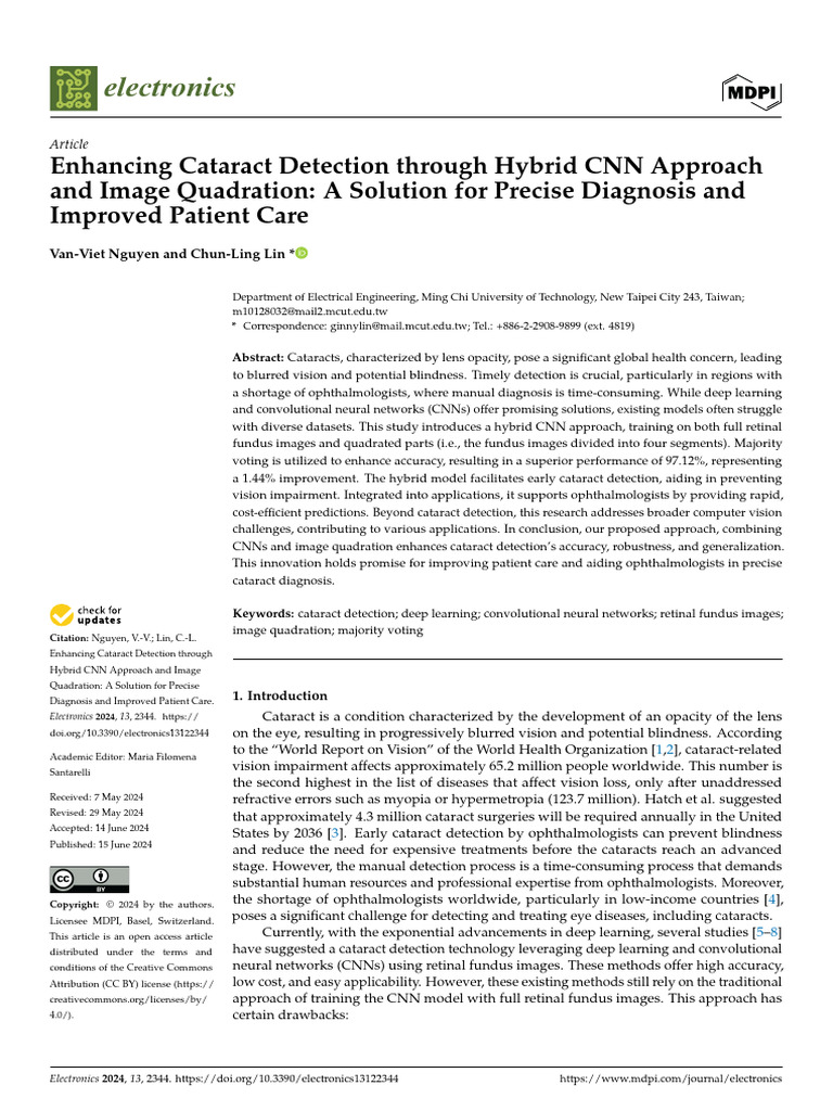 Enhancing Cataract Detection Through Hybrid CNN Approach and Image ...