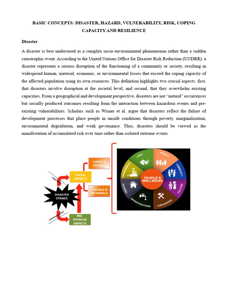 DRR Concepts Notes | PDF | Hazards | Disaster Risk Reduction