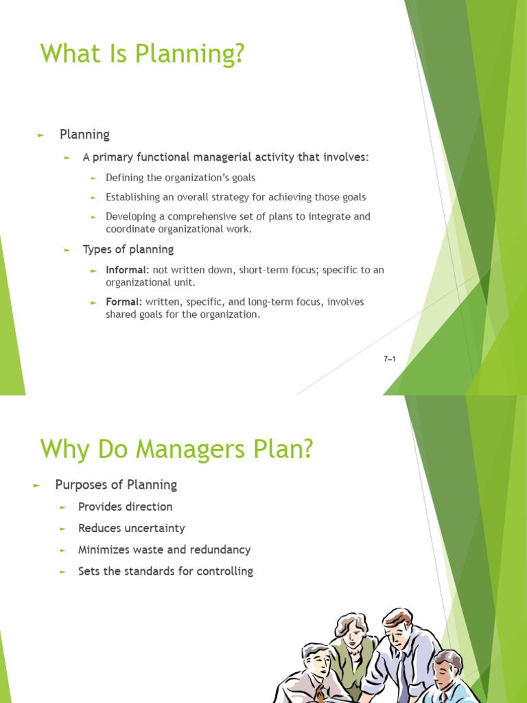 Foundations of PlanningA primary functional managerial activity that ...