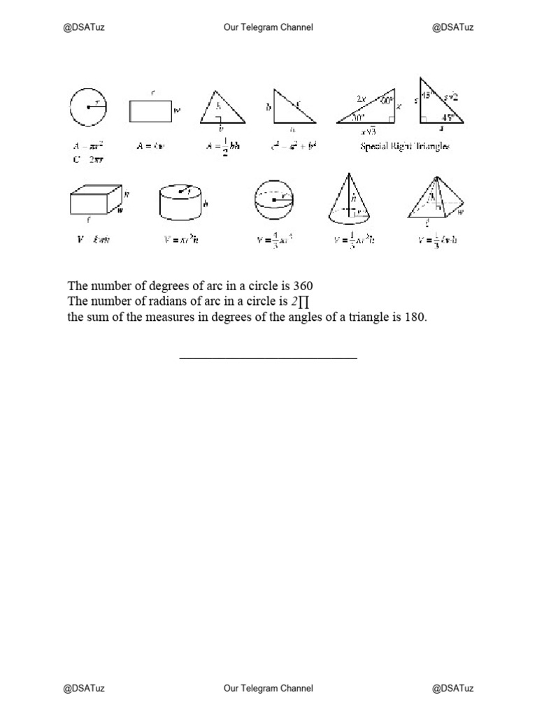 Practice Test | PDF | Circle | Mean