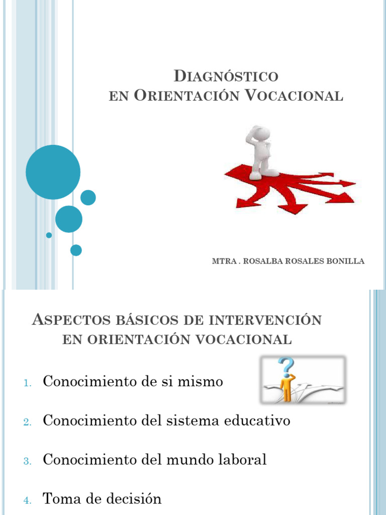 Diagnóstico en Orientación Vocacional | PDF | Toma de decisiones ...