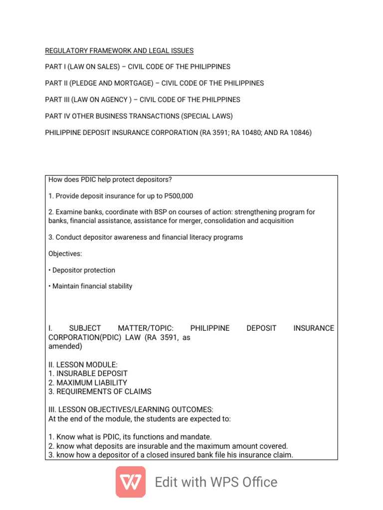 4. - SPECIAL LAW PDIC | PDF | Banks | Liquidation