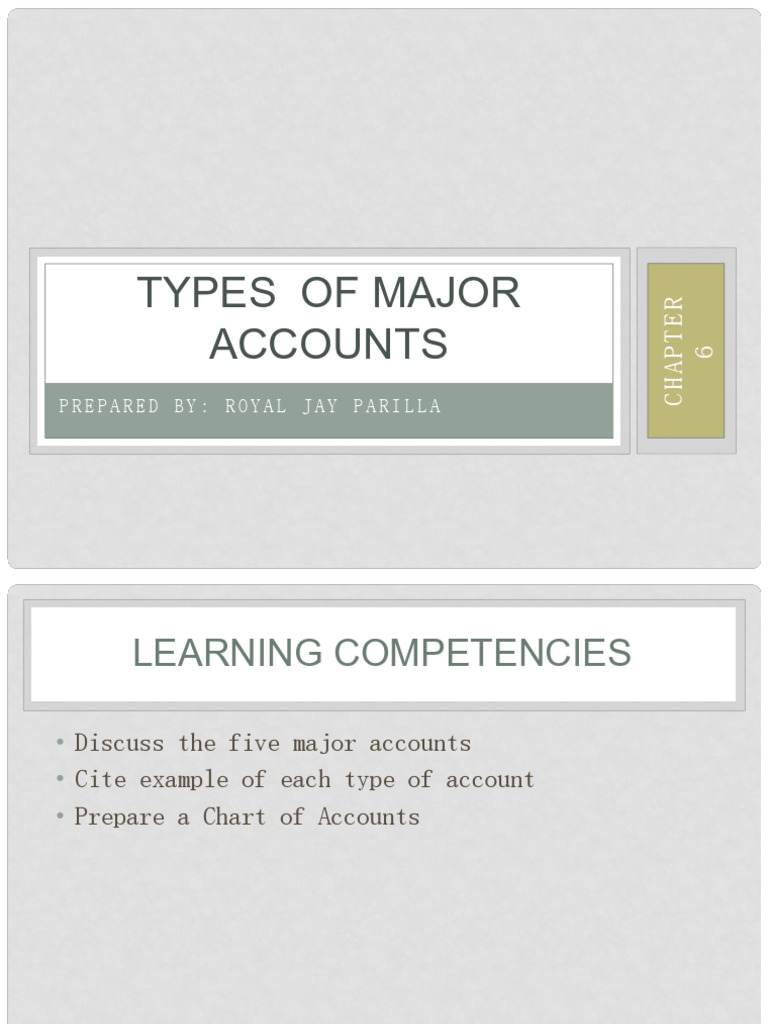 4 Types of Major Accounts | PDF