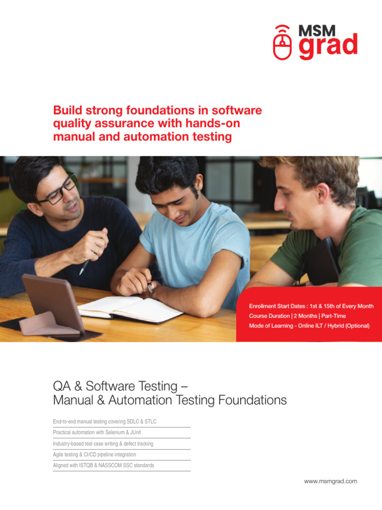 QA Software Testing – Manual Automation Testing Foundations | PDF ...